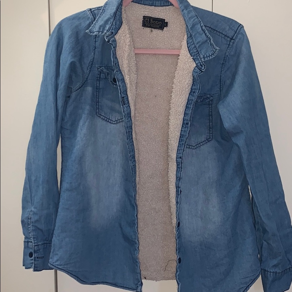 Lined denim jacket